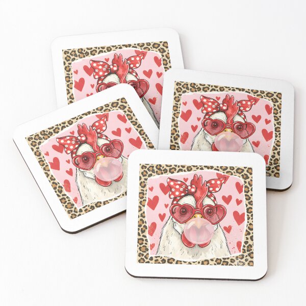 Item preview, Leopard Valentine Hen Chicken, Cute Chicken Hen Lover Design, Funny Love Quote Graphic, Romantic Animal Valentine Gift  designed and sold by DesignDenDo ⭐⭐⭐⭐⭐.