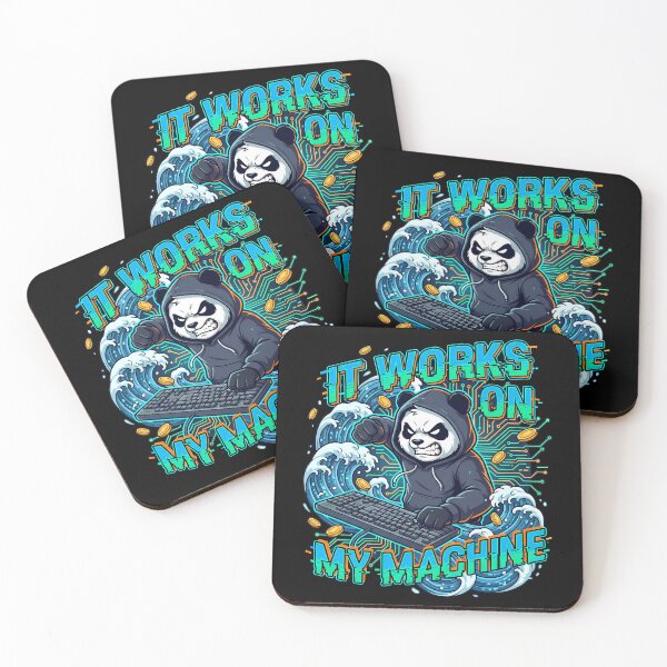 Item preview, Mad Panda Programmer: "It Works On My Machine" Developer Meme designed and sold by Tong4130.