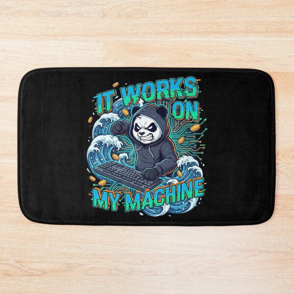 Item preview, Mad Panda Programmer: "It Works On My Machine" Developer Meme designed and sold by Tong4130.