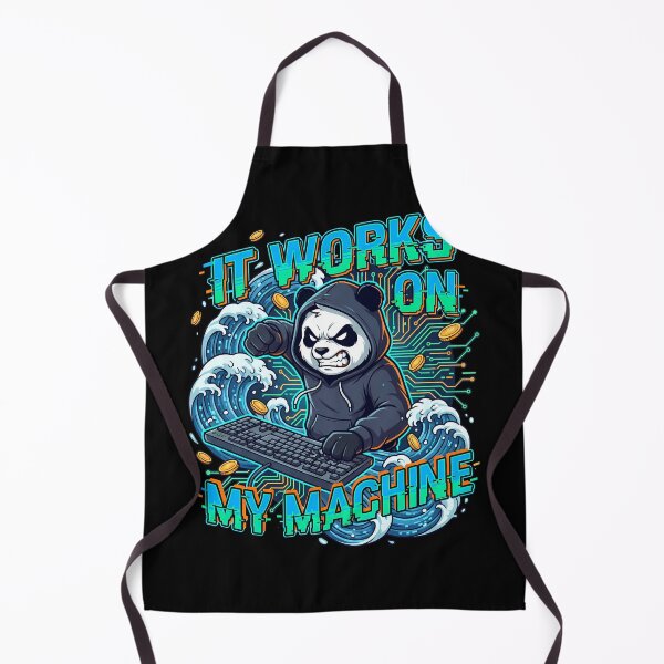 Item preview, Mad Panda Programmer: "It Works On My Machine" Developer Meme designed and sold by Tong4130.