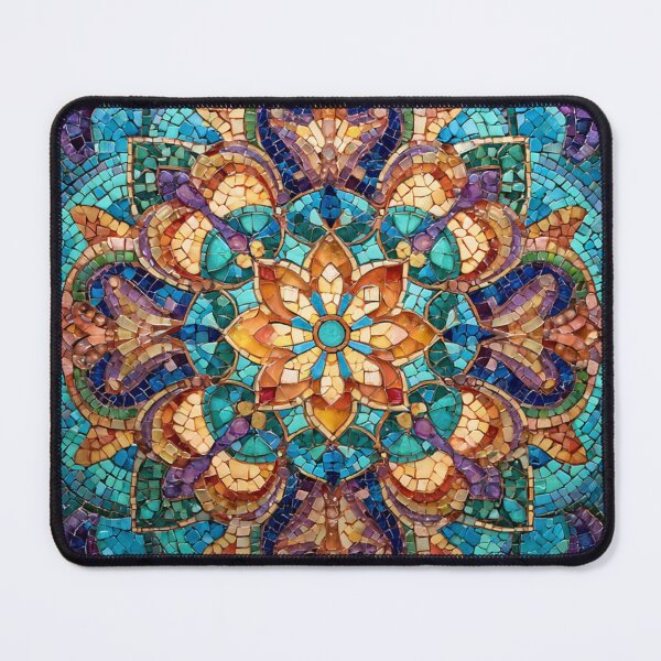 Item preview, Gaudi Inspired Mosaic Tile Ornament Mandala Pattern designed and sold by GrinGalore.