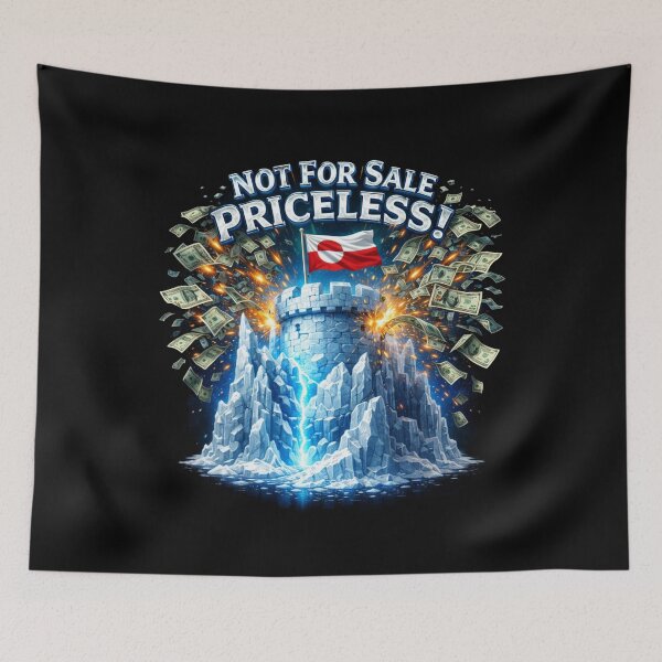Item preview, Greenland Iceberg Fortress Not For Sale Reject Cash Protest Tee designed and sold by JaaCreativeShop.