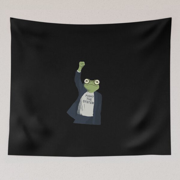 Item preview, The Ribbit Rebellion: Fight The System "frog" designed and sold by  MOHAMED.