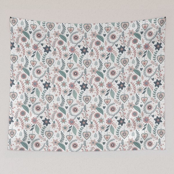 Item preview, Nordic Romantic Folk Garland Mix | Cozy Scandinavian Folk designed and sold by Shuga-Design.