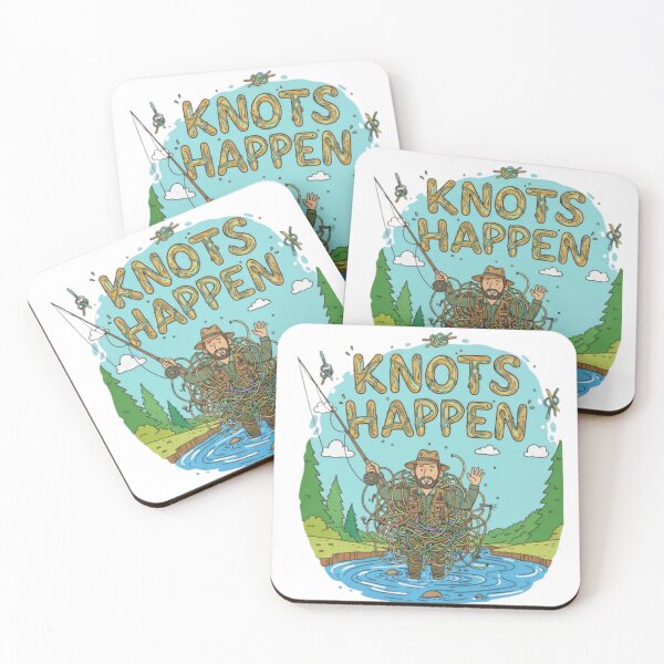 Item preview, Knots happen funny fly fishing designed and sold by Stefanrajzer.