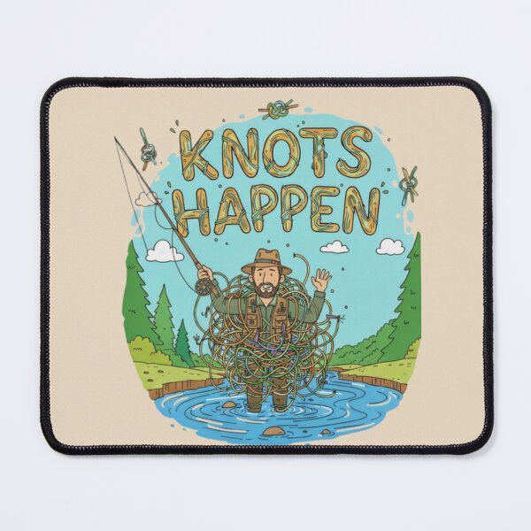 Item preview, Knots happen funny fly fishing designed and sold by Stefanrajzer.