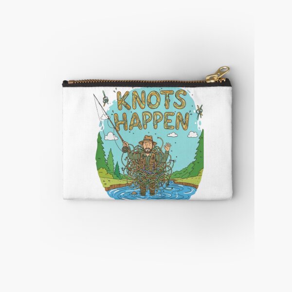 Item preview, Knots happen funny fly fishing designed and sold by Stefanrajzer.