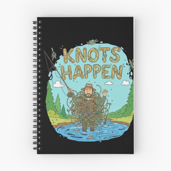 Item preview, Knots happen funny fly fishing designed and sold by Stefanrajzer.