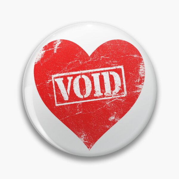 Item preview, Anti Valentine – Void Love Red Heart Statement designed and sold by VilnaArtPrints.