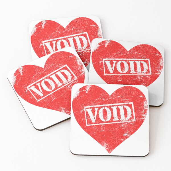 Item preview, Anti Valentine – Void Love Red Heart Statement designed and sold by VilnaArtPrints.