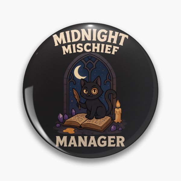 Item preview, Cat Midnight Mischief Manager - Autumn & Halloween Series designed and sold by Mission Ready.