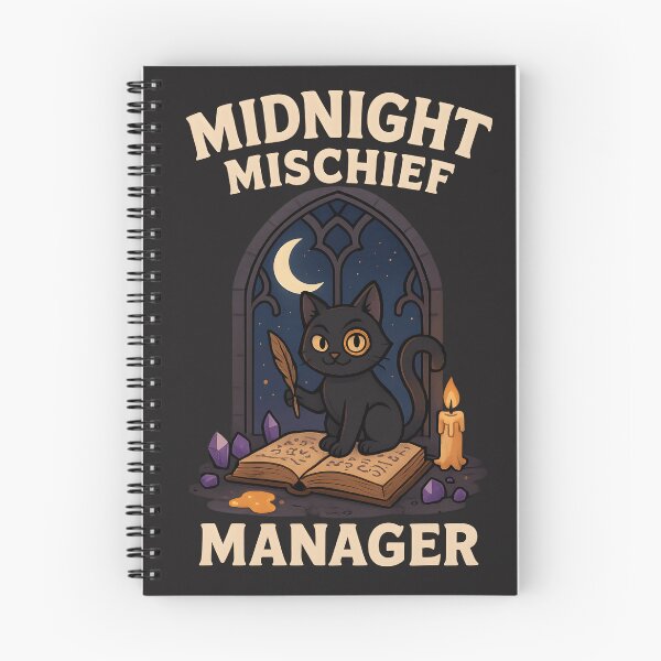 Item preview, Cat Midnight Mischief Manager - Autumn & Halloween Series designed and sold by Mission Ready.