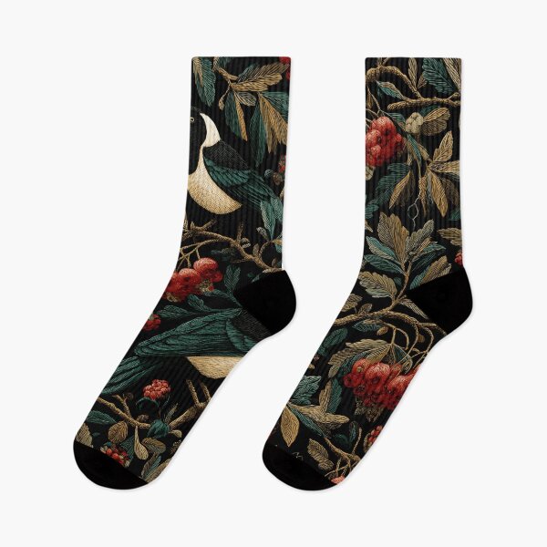 Item preview, Magpies in Rowan Tree Pattern - Autumn & Halloween designed and sold by Mission Ready.