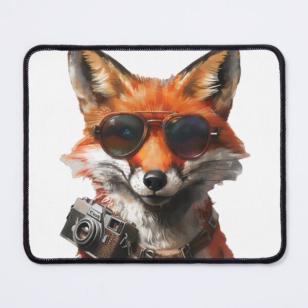 Item preview, Cool Photographer Fox – Sunglasses + Vintage Camera designed and sold by Beachy Beasts.