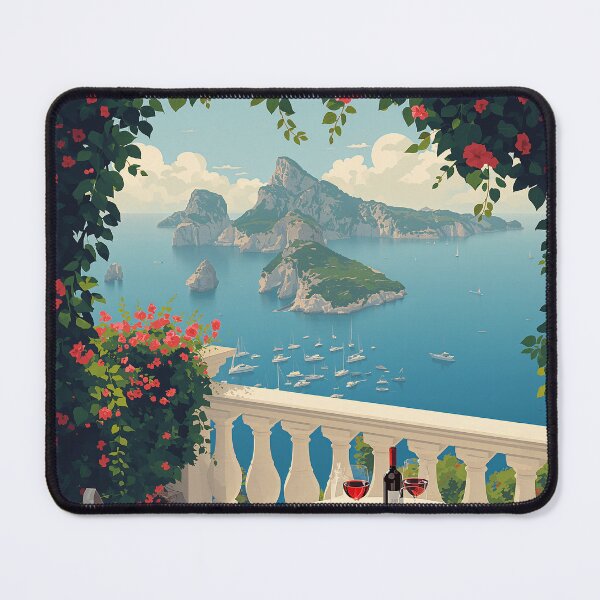 Item preview, Capri Italy Vintage Travel Illustration designed and sold by DigitalStudioZT.