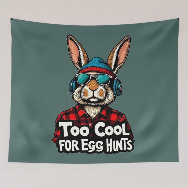 Item preview, Too Cool For Egg Hunt - Grunge Bunny designed and sold by Shift-Bloom.