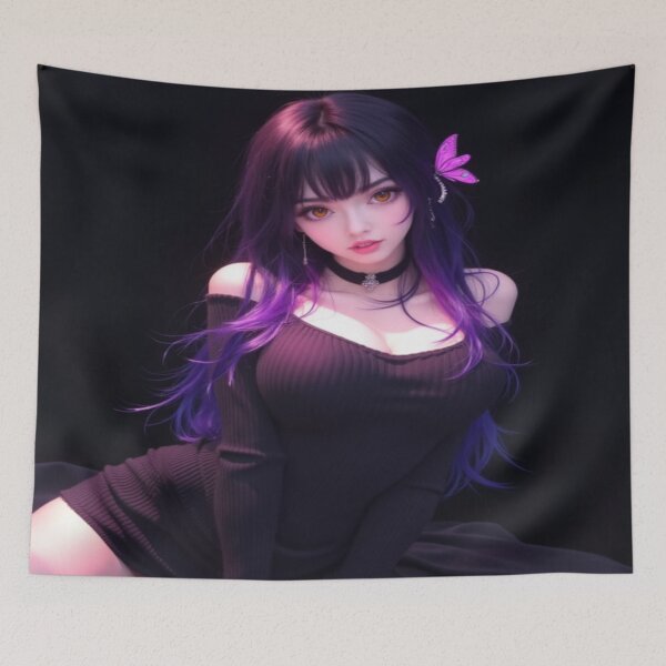 Item preview, Addison | Butterfly Kisses Pretty Girl Art designed and sold by KasaHunterHarem.