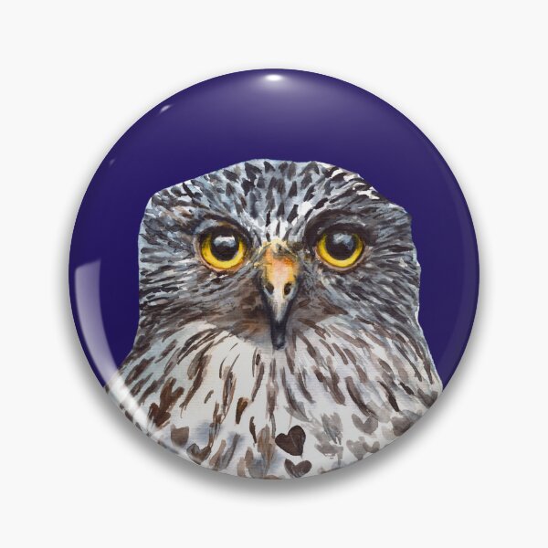 Item preview, Powerful Owl bird watercolour painting designed and sold by art-elodie-g.
