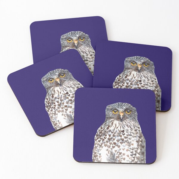 Item preview, Powerful Owl bird watercolour painting designed and sold by art-elodie-g.