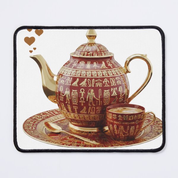 Item preview, Royal Egyptian Teapot - Ancient Golden Hieroglyphics Tea Art designed and sold by Fatomfatom.