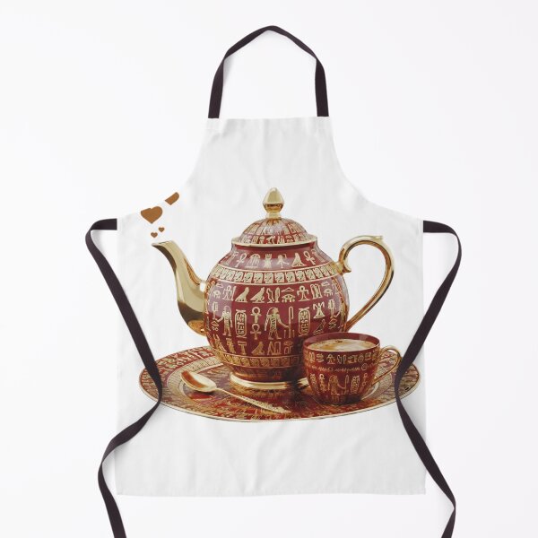 Item preview, Royal Egyptian Teapot - Ancient Golden Hieroglyphics Tea Art designed and sold by Fatomfatom.
