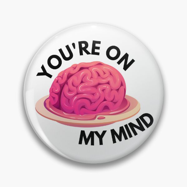 Item preview, Funny Valentine Greeting Card – You’re on My Mind Brain Pun designed and sold by Sketchbook Studio by Aqsaa.