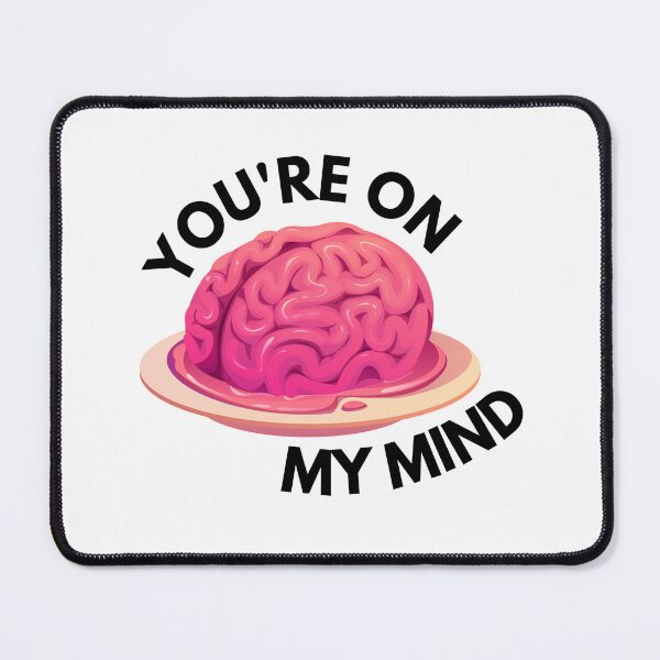 Item preview, Funny Valentine Greeting Card – You’re on My Mind Brain Pun designed and sold by Sketchbook Studio by Aqsaa.