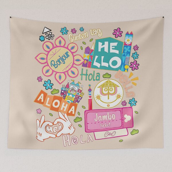 Item preview, Hello World Fantasy Language Graphic T-Shirt – Colorful Family Vacation Tee designed and sold by thudoando.