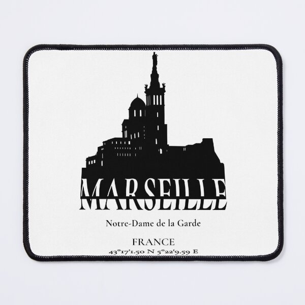 Item preview, Notre-Dame de la Garde Marseille, Minimalist French City Art, La Bonne Mère designed and sold by Bobraiis.