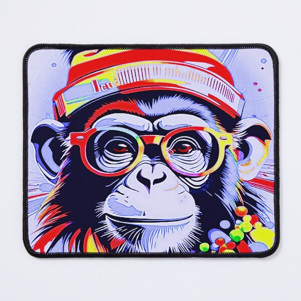 Item preview, Chimpanzee with neon goggles designed and sold by NightRaida.