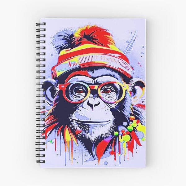 Item preview, Chimpanzee with neon goggles designed and sold by NightRaida.