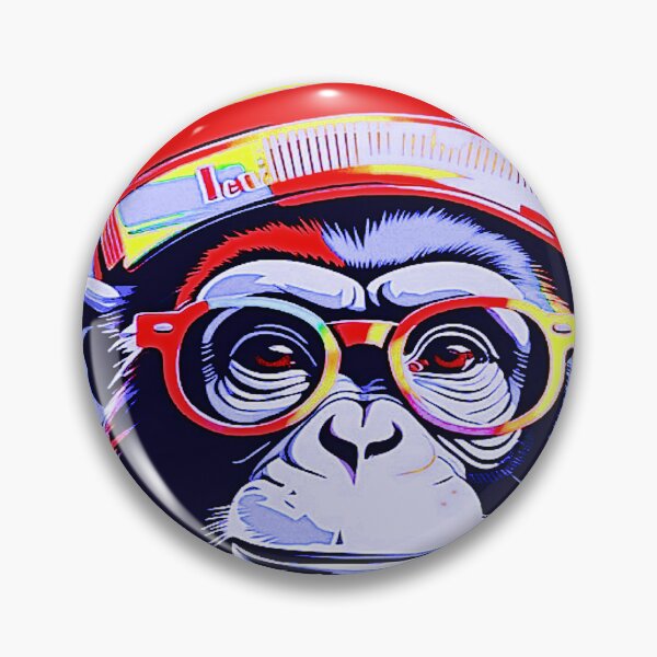 Item preview, Chimpanzee with neon goggles designed and sold by NightRaida.