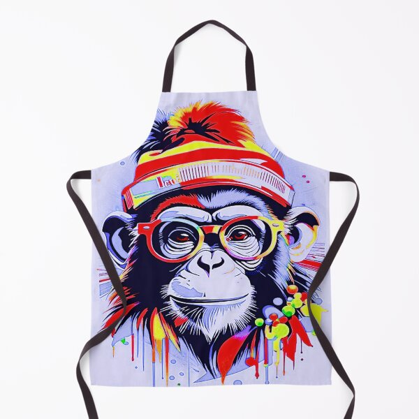Item preview, Chimpanzee with neon goggles designed and sold by NightRaida.