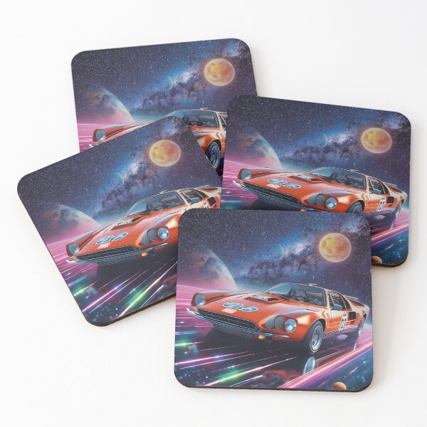 Item preview, Retro Space Racer – Galactic sports car in space designed and sold by Mauswohn.