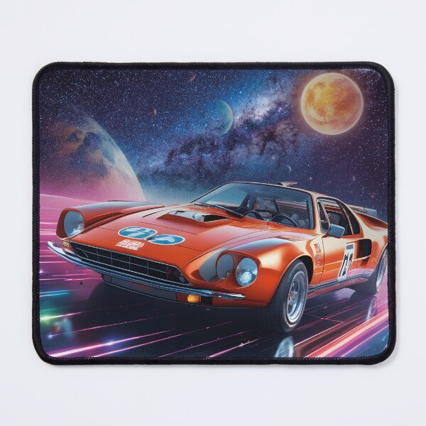 Item preview, Retro Space Racer – Galactic sports car in space designed and sold by Mauswohn.