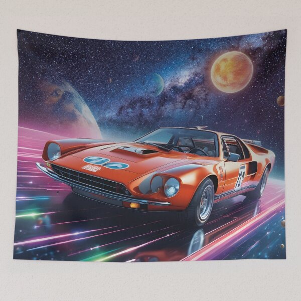 Item preview, Retro Space Racer – Galactic sports car in space designed and sold by Mauswohn.