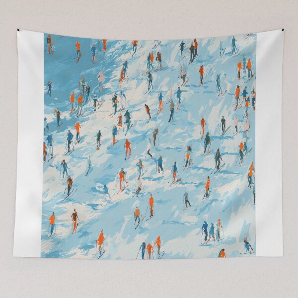 Item preview, Skiers on a Snowy Mountain designed and sold by lautir.
