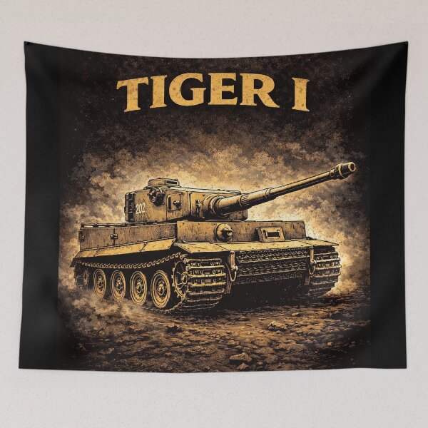 Item preview, Vintage Tiger 1 German WWII Tank Art designed and sold by Retr0Tshirts.