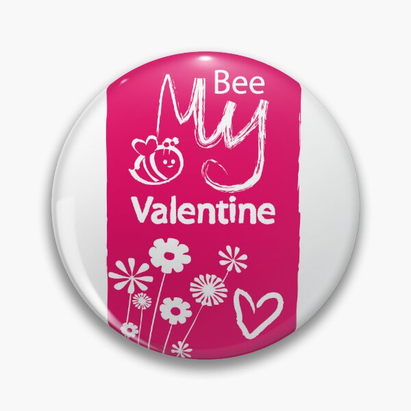 Item preview, Cute Pink Bee My Valentine with Heart and Flowers designed and sold by DappleDesign.