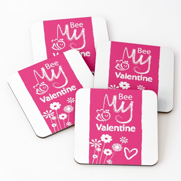 Item preview, Cute Pink Bee My Valentine with Heart and Flowers designed and sold by DappleDesign.