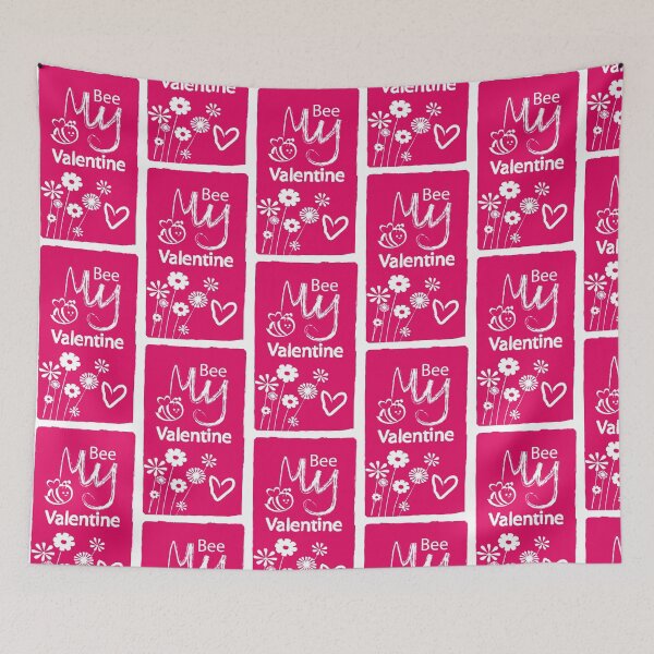 Item preview, Cute Pink Bee My Valentine with Heart and Flowers designed and sold by DappleDesign.