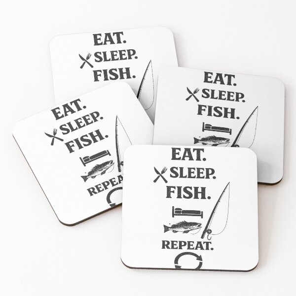 Item preview, Eat Sleep Fish Repeat – Funny Fishing Quote Typography Design designed and sold by FischingVibes.