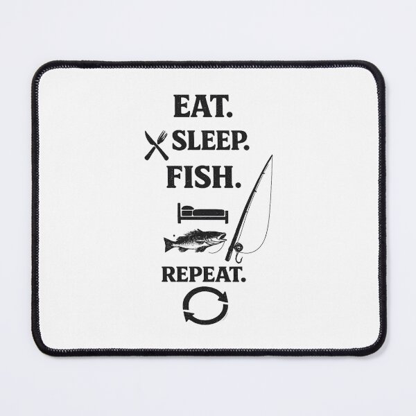Item preview, Eat Sleep Fish Repeat – Funny Fishing Quote Typography Design designed and sold by FischingVibes.