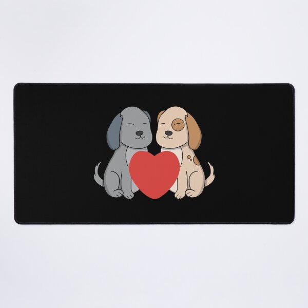 Item preview, Sweet Cartoon Puppies in Love with Big Red Heart designed and sold by shopdiego.
