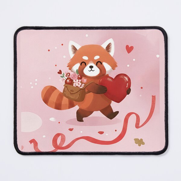 Item preview, Cute Red Panda Love Delivery Valentine Illustration designed and sold by naughty-raccoon.