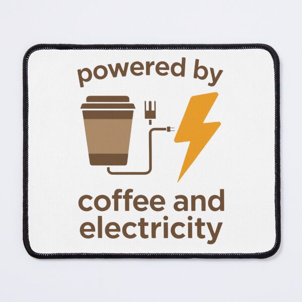 Item preview, Powered By Coffee And Electricity Funny Gifts For Electrician  And Coffee Lovers designed and sold by PaulaArtworks.