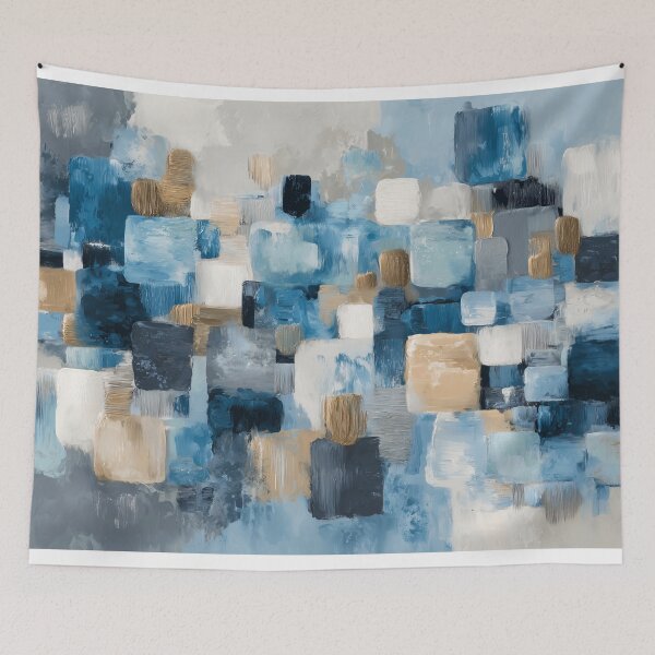 Item preview, Geometric Blue Abstract Composition designed and sold by lautir.