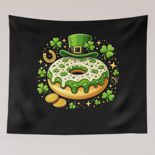 Item preview, Funny St Patricks Day Donut Shamrock Lucky Irish Pastry designed and sold by clothesy7.