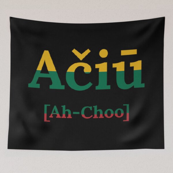 Item preview, Thank You Lithuanian Word Spelling designed and sold by CamilasPrints.