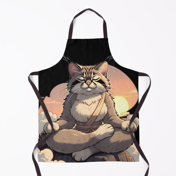 Item preview, Meditating Lynx Zen Master - Sunset Serenity Cat Portrait designed and sold by AiDigitalSanctum.